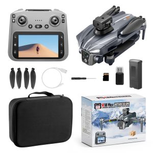 Airdrop GPS Drone 4.5" Remote Control Screen 4K Camera UAV K18MAX